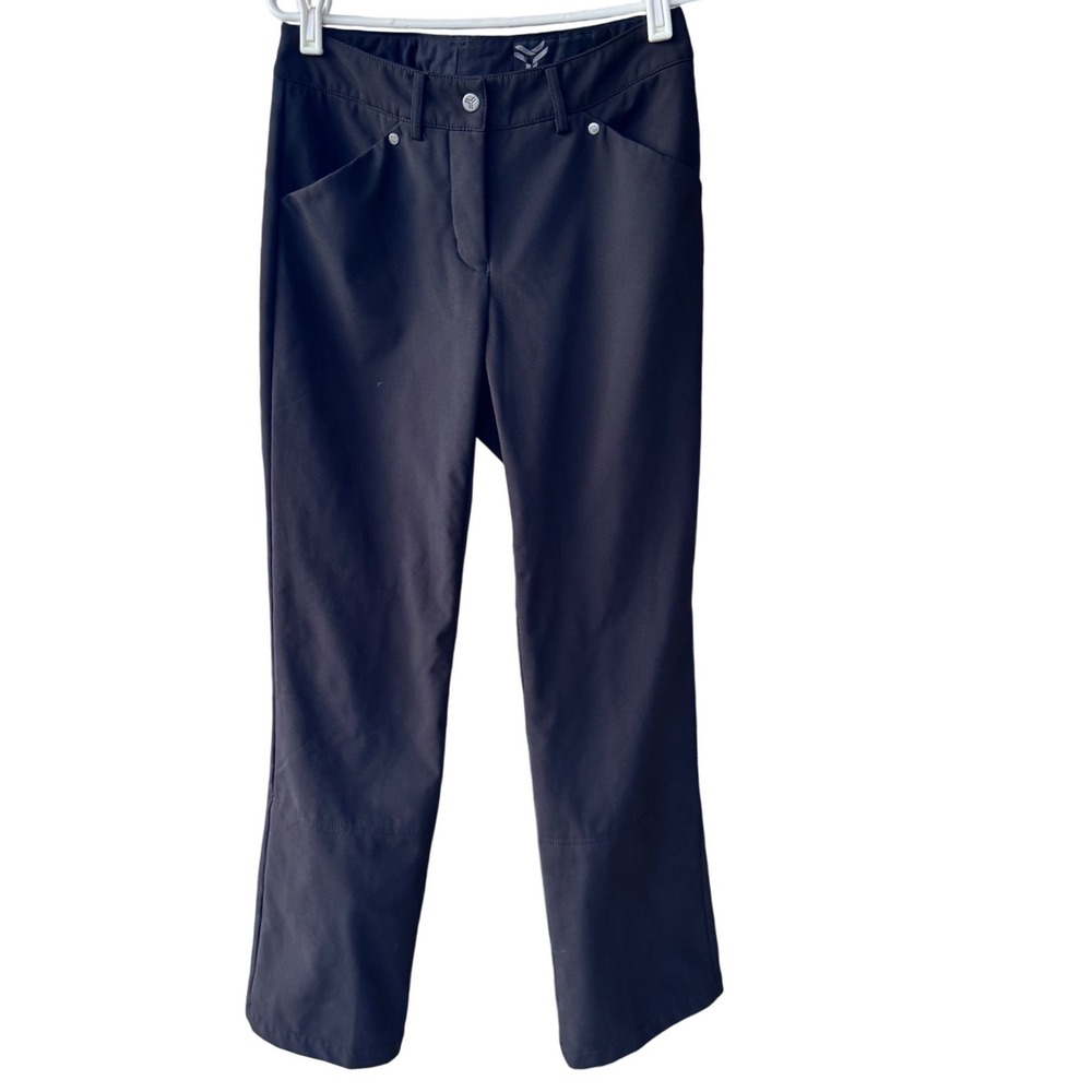 Fera ski snow pants Wom Size 8‎ Black Stretch Fleece Lined Ski Pants Vintage Y2K